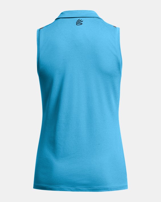 Women's Curry Splash Sleeveless Polo in Blue image number 4